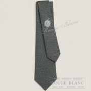 エルメス　ネクタイ　”スープH”　アントラシト×グリクレール　シルク 【新品】HERMES Tie ”Soup'H” Anthracite×Gris clair 【NEW】