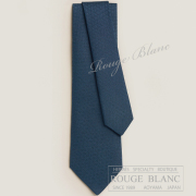 エルメス　ネクタイ　”ファソネH 24”　マリンクレール　シルク 【新品】HERMES Tie ”Faconnee H 24” Marine clair 【NEW】