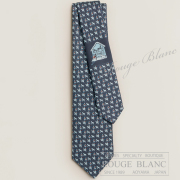 エルメス　ネクタイ　”シュヴァル・ドゥ・ネージュ”　マリン×シエル×ルージュ　シルク 【新品】HERMES Tie ”Cheval de Neige” Marine×Ciel×Rouge 【NEW】