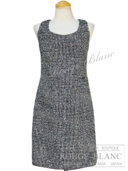 シャネル　ツイードワンピース　スパンコール　ブラック×エクリュ　#34　15C　タグ付 【未使用品】 CHANEL Tweed One piece Dress Black×Ecru 【UNUSED】