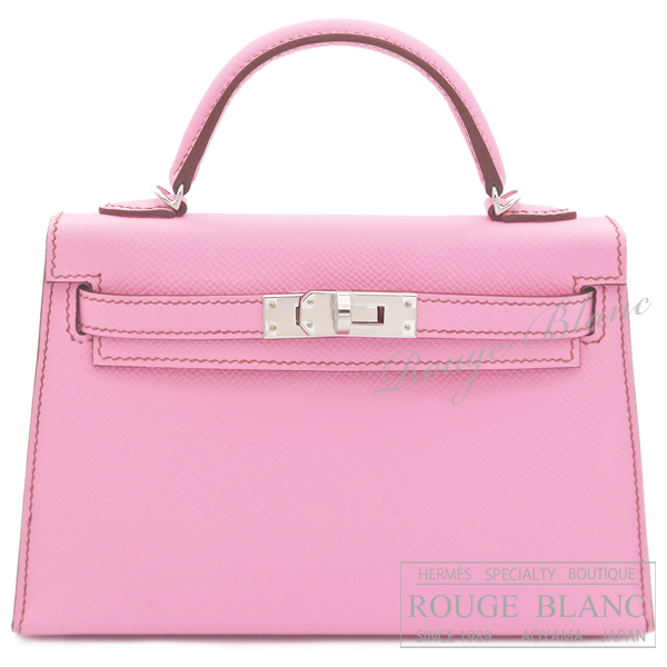 エルメス　ケリーミニ 2/ミニケリー 2　ピンク　エプソン　シルバー金具  外縫い　【新品】　HERMES Mini Kelly 2　Pink Epsom Silver Buckle 【NEW】