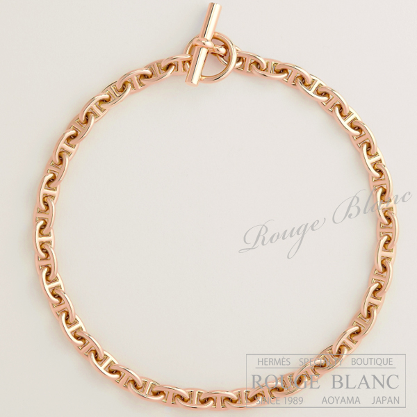 エルメス　ネックレス　シェーヌダンクル　PM　43コマ　ローズゴールド 【新品】 HERMES Necklace  Chaine dancre Rose gold【NEW】