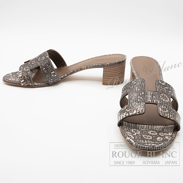 エルメス　サンダル　”オアジス”　オンブレ　リザード　オーダー　#38　【新品】　HERMES Sandal  "Oasis"  Ombre Lizard【NEW】