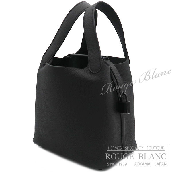 エルメス　ピコタンロックPM/18　モノクローム　ソーブラック　トリヨンクレマンス　ブラック金具　【新品】　HERMES Picotin lock PM/18 Monochrome Black Taurillon Clemence Black Buckle 【NEW】