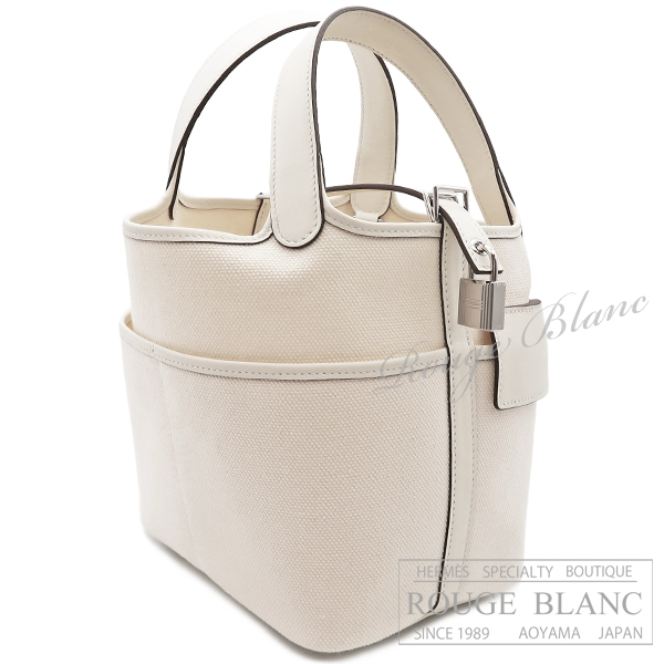 エルメス　ピコタンロックカーゴ PM/18　ナタ　トワルアッシュ×スイフト　シルバー金具　【新品】　HERMES Picotan lock Cargo PM/18 Nata Toile H×Swift　Silver Buckle 【NEW】