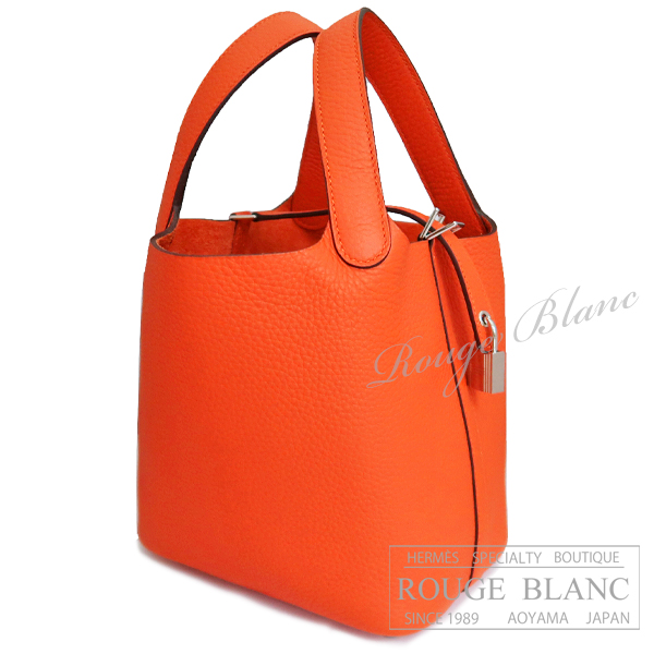 エルメス　ピコタンロックPM/18　フー(オレンジ)　トリヨンクレマンス　シルバー金具　【新品】　HERMES Picotan lock PM/18 Feu (Orange)  Taurillon Clemence Silver Buckle 【NEW】