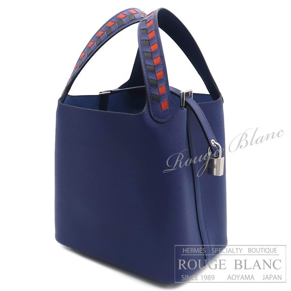 エルメス ピコタンロック トレサージュ・ドゥ・キュイールPM/18 ブルー