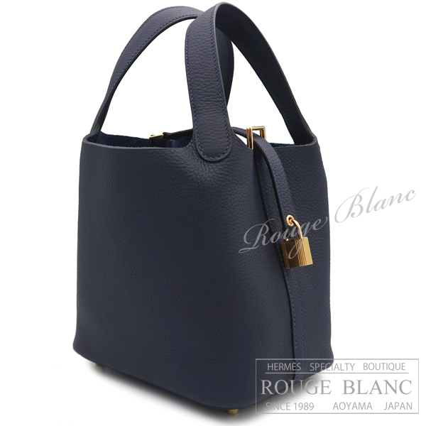 エルメス　ピコタンロックPM/18　ブルーニュイ　トリヨンクレマンス　ゴールド金具　【新品】　HERMES Picotin lock PM/18 Bleu nuit Taurillon Clemence Gold Buckle 【NEW】
