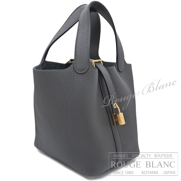 エルメス　ピコタンロックPM/18　アルドワーズ　トリヨンクレマンス　ゴールド金具　【新品】HERMES Picotin lock PM/18 Ardoise Taurillon Clemence Gold Buckle 【NEW】