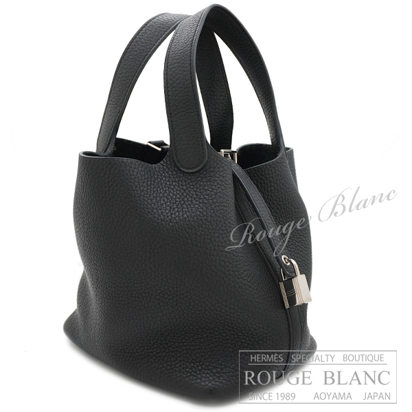 エルメス　ピコタンロックPM/18　黒　ブラック　トリヨンクレマンス　シルバー金具 【中古】HERMES Picotin lock PM/18 Black Taurillon Clemence Silver Buckle【USED】