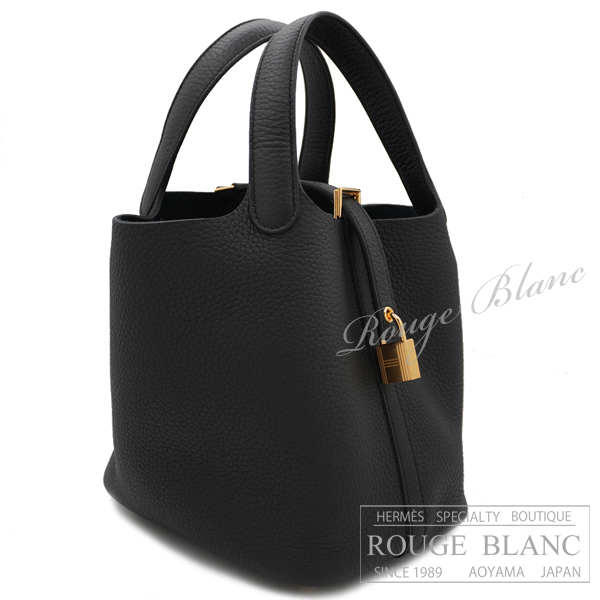 エルメス　ピコタンロックPM/18　黒　ブラック　トリヨンクレマンス　ゴールド金具　【新品】　HERMES Picotin lock PM/18 Black Taurillon Clemence Gold Buckle 【NEW】