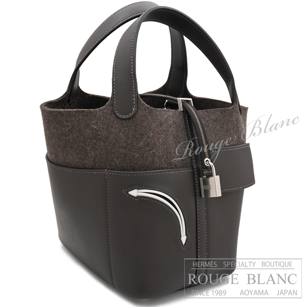 エルメス　ピコタンロックPM/18　ゴーチーム　エベンヌ　フェルト×スイフト　シルバー金具 【新品】 HERMES Picotan lock PM/18 Go team Ebene Felt×Swift Silver Buckle【NEW】