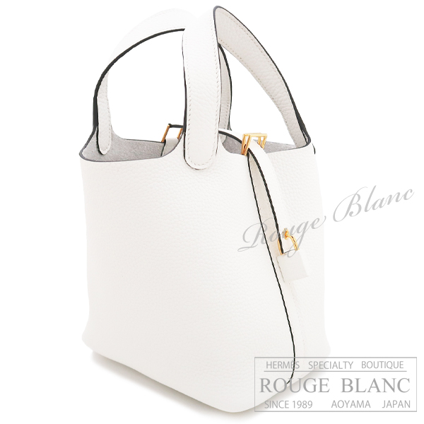 エルメス　ピコタンロックPM/18　ニューホワイト　トリヨンクレマンス　ゴールド金具　【新品】　HERMES Picotin lock PM/18 New white Taurillon Clemence Gold Buckle 【NEW】