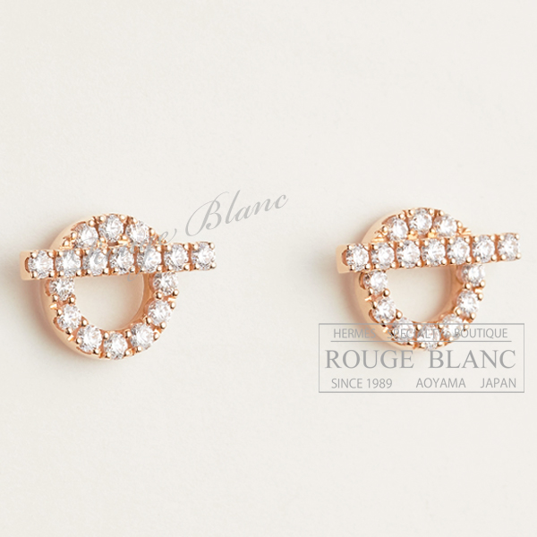 エルメス　ピアス　”フィネス”　ローズゴールド×ダイヤモンド【新品】 HERMES Pierced Earrings "Finesse" Rose gold×Diamond【NEW】