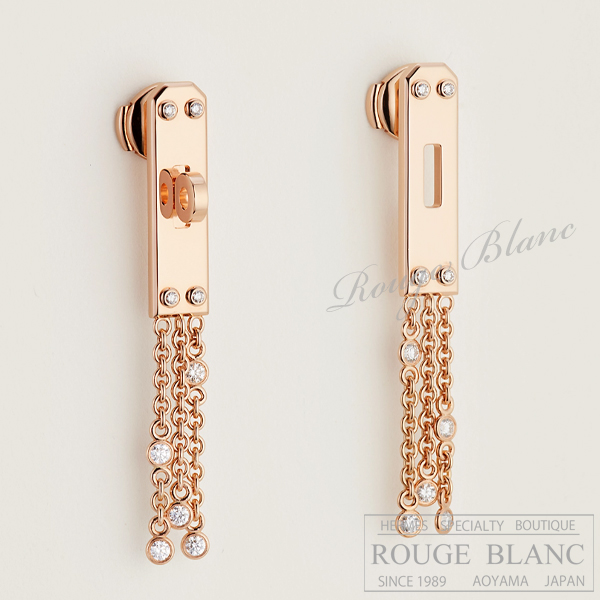 エルメス　ピアス　”ケリー・ガヴロッシュ”　ローズゴールド×ダイヤモンド【新品】 HERMES Pierced Earrings "Kelly Gavroche" Rose gold×Diamond 【NEW】