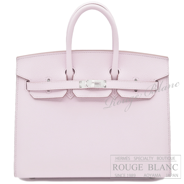 エルメス　バーキンセリエ25　モーヴペール　エプソン　シルバー金具 【新品】HERMES Birkin sellier25 Mauve pale Epsom Silver Buckle【NEW】