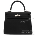 エルメス　ケリー25　内縫い　黒　ブラック　トゴ　シルバー金具 【新品】 HERMES Kelly25 Black Togo Silver Buckle 【NEW】