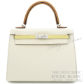 エルメス　ケリー25　外縫い　ナタ×ジョーヌプッサン×セサミ　トリコロール　エプソン　シルバー金具　【新品】 HERMES Kelly25 Nata×Jaune poussin×Sesami Tri-color Epsom Silver Buckle 【NEW】