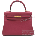 エルメス　ケリー28　内縫い　ローズウッド　トゴ　ゴールド金具  【新品】 HERMES Kelly28 Bois de rose Togo Gold Buckle【NEW】