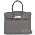 エルメス　バーキン30　エタン　トゴ　シルバー金具　【新品】 　HERMES Birkin30 Etain Togo Silver Buckle　【NEW】