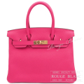 エルメス　バーキン30　ローズエクストリーム　トリヨンクレマンス　ゴールド金具  【新品】 HERMES Birkin30  Rose Extreme Taurillon Clemence　Gold Buckle 【NEW】