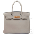 エルメス　バーキン30　トゥルティールグレー　トゴ　ローズゴールド金具　　【新品】 HERMES Birkin30 Gris Tourterelle Togo Rose gold Buckle 【NEW】