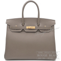 エルメス　バーキン35　エトゥープ　エプソン　ゴールド金具　【新品】  HERMES Birkin35 Etoupe Epsom Gold Buckle 【NEW】