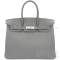 エルメス　バーキン35　グリメイヤー　トゴ　シルバー金具　【新品】 HERMES Birkin35 Gris meyer Togo Silver Buckle 【NEW】