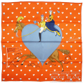 エルメス　カレ70　スカーフ　"ティータイム"　オレンジ　シルク 【新品】HERMES Scarf Carre70 Orange Silk【NEW】