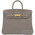 エルメス　バーキン25　エトゥープ　トゴ　ゴールド金具 【新品】　HERMES Birkin25 Etoupe Togo Gold Buckle 【NEW】