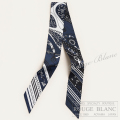 エルメス　ツイリースカーフ　"アマゾンの祭典・バンダナ"　マリン×ブラン×ブラック　【新品】HERMES Twilly Scarf  "Festival des Amazones Bandana" Marine×Blanc×Black 【NEW】