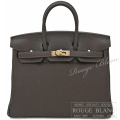 エルメス　バーキン25　ベブラン　トゴ　シャンパンゴールド金具 【新品】 HERMES Birkin25 Bai brun Togo Champagne Gold Buckle【NEW】