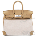 エルメス　バーキン25　ビスキュイ　スイフト×トワルアッシュ　シルバー金具 【新品同様】 HERMES Birkin25 Biscuit Swift×Toile H Silver Buckle 【USED】