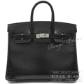 エルメス　バーキン25　黒　ブラック　リザード　シルバー金具 【新品】 HERMES Birkin25 Black Lizard Silver Buckle 【NEW】