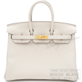 エルメス　バーキン25　クレ　トゴ　ゴールド金具【新品】 HERMES Birkin25 Craie Togo Gold Buckle【NEW】