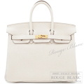 エルメス　バーキン25　クレ　トゴ　ゴールド金具【新品】 HERMES Birkin25 Craie Togo Gold Buckle【NEW】