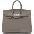 エルメス　バーキンセリエ25　エトゥープ　エプソン　シルバー金具【新品】HERMES Birkin sellier25 Etoupe Epsom Silver Buckle 【NEW】