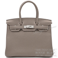エルメス　バーキン30　エトゥープ　トゴ　シルバー金具　【新品】  HERMES Birkin30 Etoupe Togo Silver Buckle 【NEW】