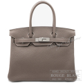 エルメス　バーキン30　エトゥープ　トゴ　シルバー金具 【新品同様】 HERMES Birkin30 Etoupe Togo Silver Buckle 【USED】