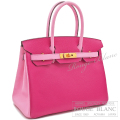 エルメス　バーキン30　スペシャルオーダー　ローズティリアン×UNOピンク　エプソン　マットゴールド金具　【中古】 HERMES Birkin30 Special order  Rose tyrien×UNO pink Epsom Mat gold Buckle 【USED】