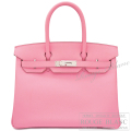 エルメス　バーキン30　ローズコンフェッティ　エプソン　シルバー金具 【中古】 HERMES Birkin30 Rose confetti  Epsom Silver Buckle【USED】
