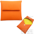エルメス　バスティア　コインケース　ヴェルソ　オレンジ×ライム　エプソン【新品】 HERMES Bastia Coincase Verso Orange×Lime Epsom 【NEW】