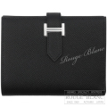 エルメス　ベアンコンパクト　黒　ブラック　エプソン　シルバー金具　【新品】　HERMES Wallet Bearn Compact Black Epsom Silver Buckle 【NEW】