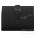 エルメス　ベアンコンパクト　モノクローム　ソーブラック　エプソン　ブラック金具　【新品】 HERMES Wallet Bearn Compact Monochrome So black Epsom Black Buckle 【NEW】