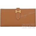 エルメス　ベアンスフレ　ゴールド　エプソン　ゴールド金具　【新品】 HERMES Wallet Bearn with Gusset Gold Epsom Gold Buckle 【NEW】