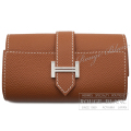 エルメス　ベアンキーケース　4連　ゴールド　エプソン　シルバー金具 【新品】 HERMES Bearn Keycase4 Gold Epsom Silver Buckle【NEW】