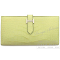 エルメス ベアンスフレ ジョーヌブルジョン　クロコダイル　アリゲーター マット　シルバー金具【新品】 HERMES  Bearn with gusset Jaune Bourgeon Crocodile Mat Silver Buckle【NEW】