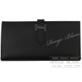エルメス　ベアンスフレ　モノクローム　ソーブラック　エプソン　ブラック金具　【新品】 HERMES Wallet Bearn with Gusset Monochrome So black Epsom Black Buckle 【NEW】