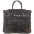 エルメス　バーキン25　グレーフォンセ（グリフォンセ）　ニロティカス S金具 【新品】 HERMES Birkin25 Gris Fonce Crocodile Niloticus Lisse 【NEW】