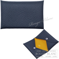 エルメス　カルヴィ　ヴェルソ　カードケース　名刺入れ　ブルーインディゴ×ジョーヌアンブル　エプソン【新品】HERMES Calvi Verso Cardcase Bleu indigo×Jaune ambre Epsom【NEW】